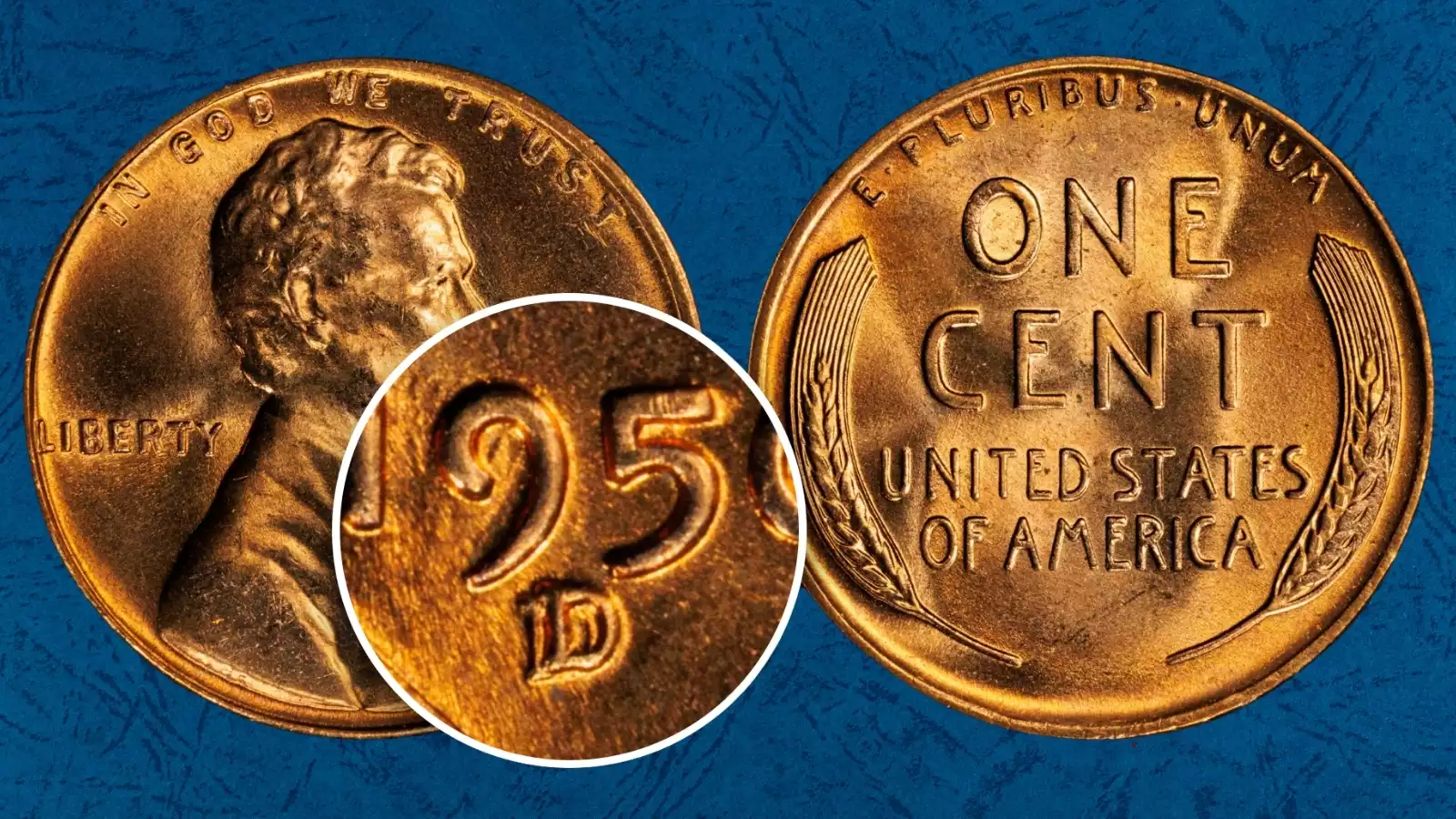 1956-D Jefferson nickel RPM-001 repunched mint mark showing secondary D impression to the southwest of the primary D